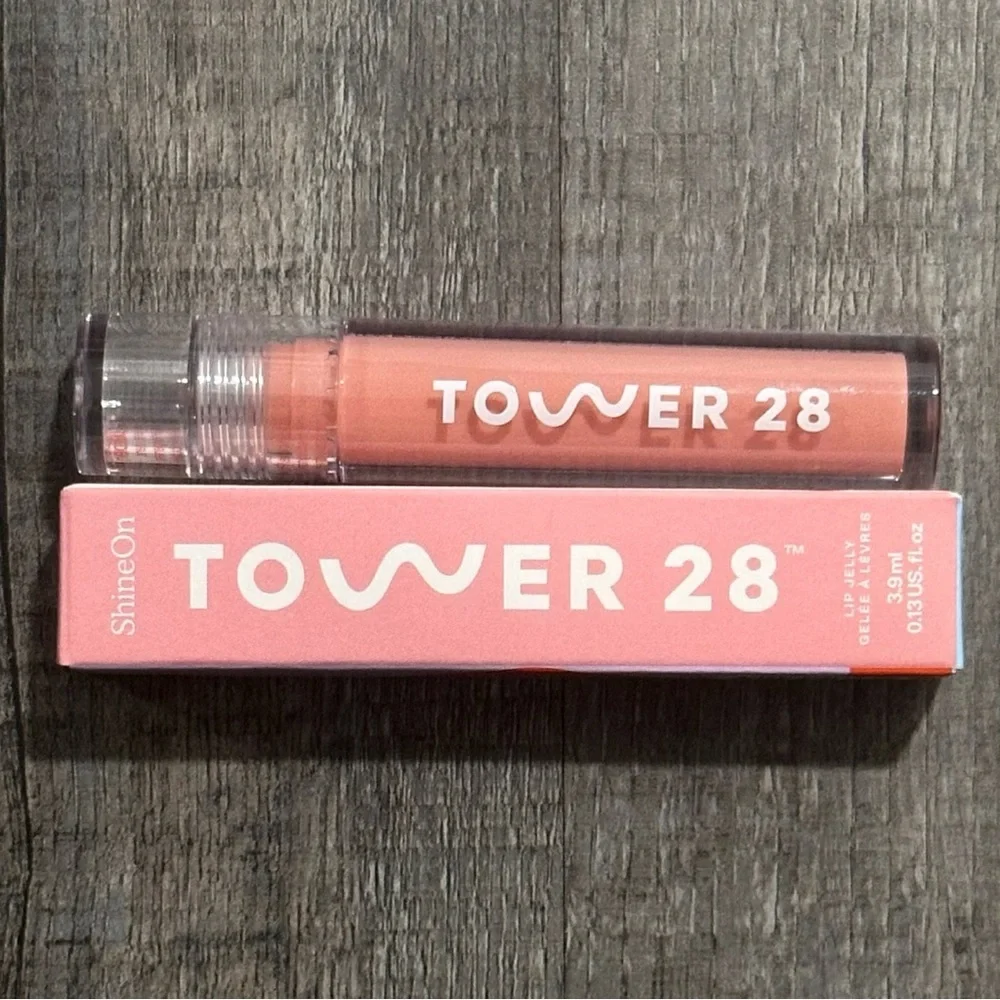 New Tower 28 Shine On Lip Oil Jelly Lip Gloss in Oat